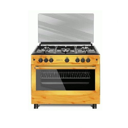 Maxi Gas Cooker 60x90 CM (5) Burners Wood (TR)